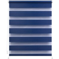 LICHTBLICK Duo-Rollo Klemmfix, ohne Bohren, verspannt, blickdicht (Blau, 45 x 150 cm)