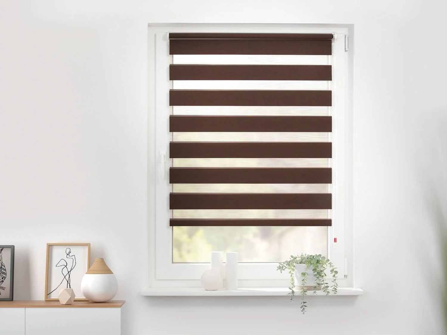 LICHTBLICK Duo Rollo Klemmfix, ohne Bohren (Dunkelbraun, 100x150 cm) – Bild 3 von 4