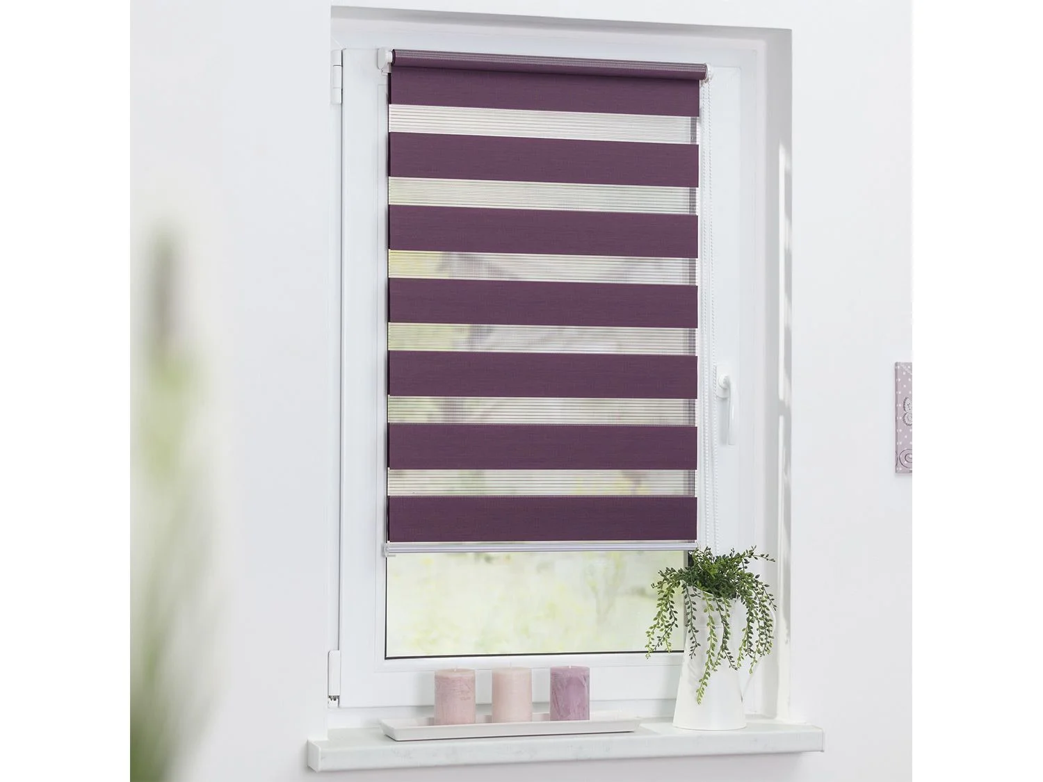 LICHTBLICK Duo Rollo Klemmfix, Brombeer, 60x220 cm – Bild 2 von 4
