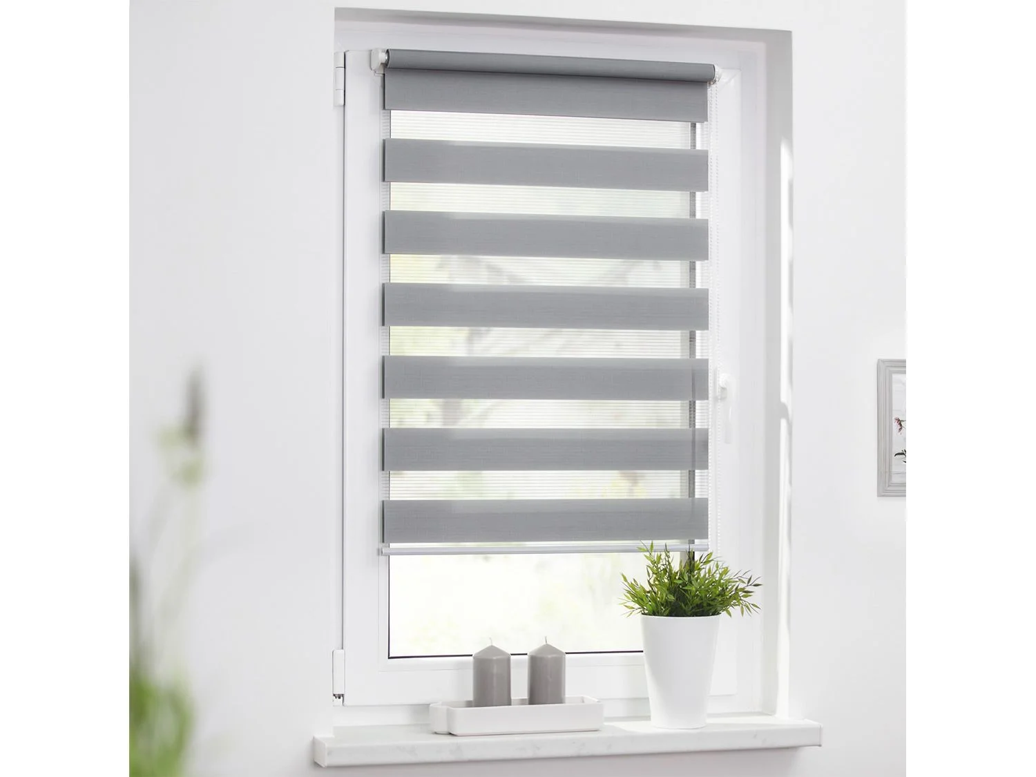 LICHTBLICK Duo Rollo Klemmfix, ohne Bohren (Grau, 75x150 cm) – Bild 4 von 4