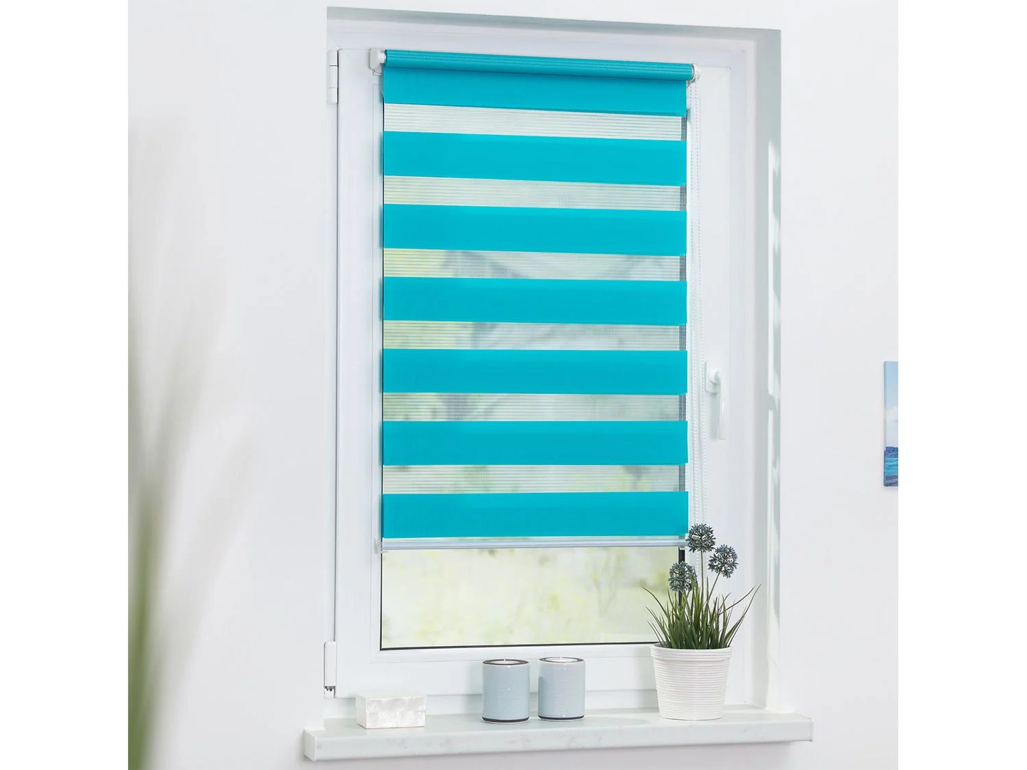 LICHTBLICK Duo Rollo Klemmfix, ohne Bohren (Blau, 60x150 cm) – Bild 3 von 4