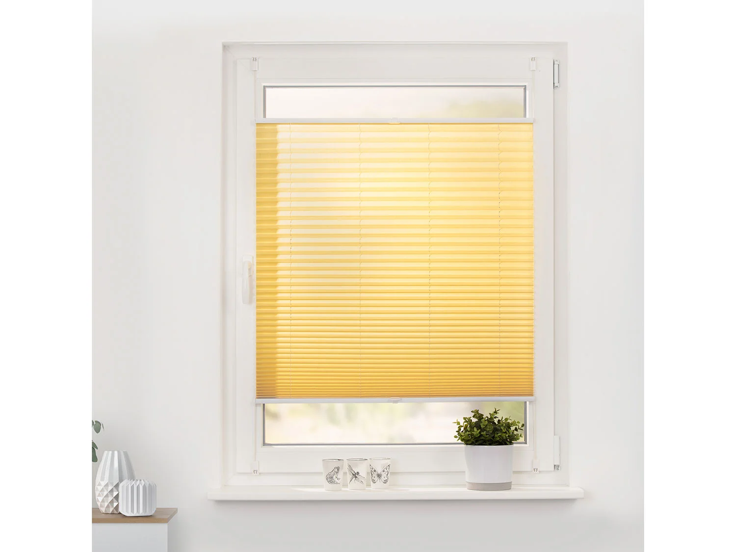 LICHTBLICK Plissee Klemmfix, ohne (Gelb, 55x130 cm) – Bild 2 von 4
