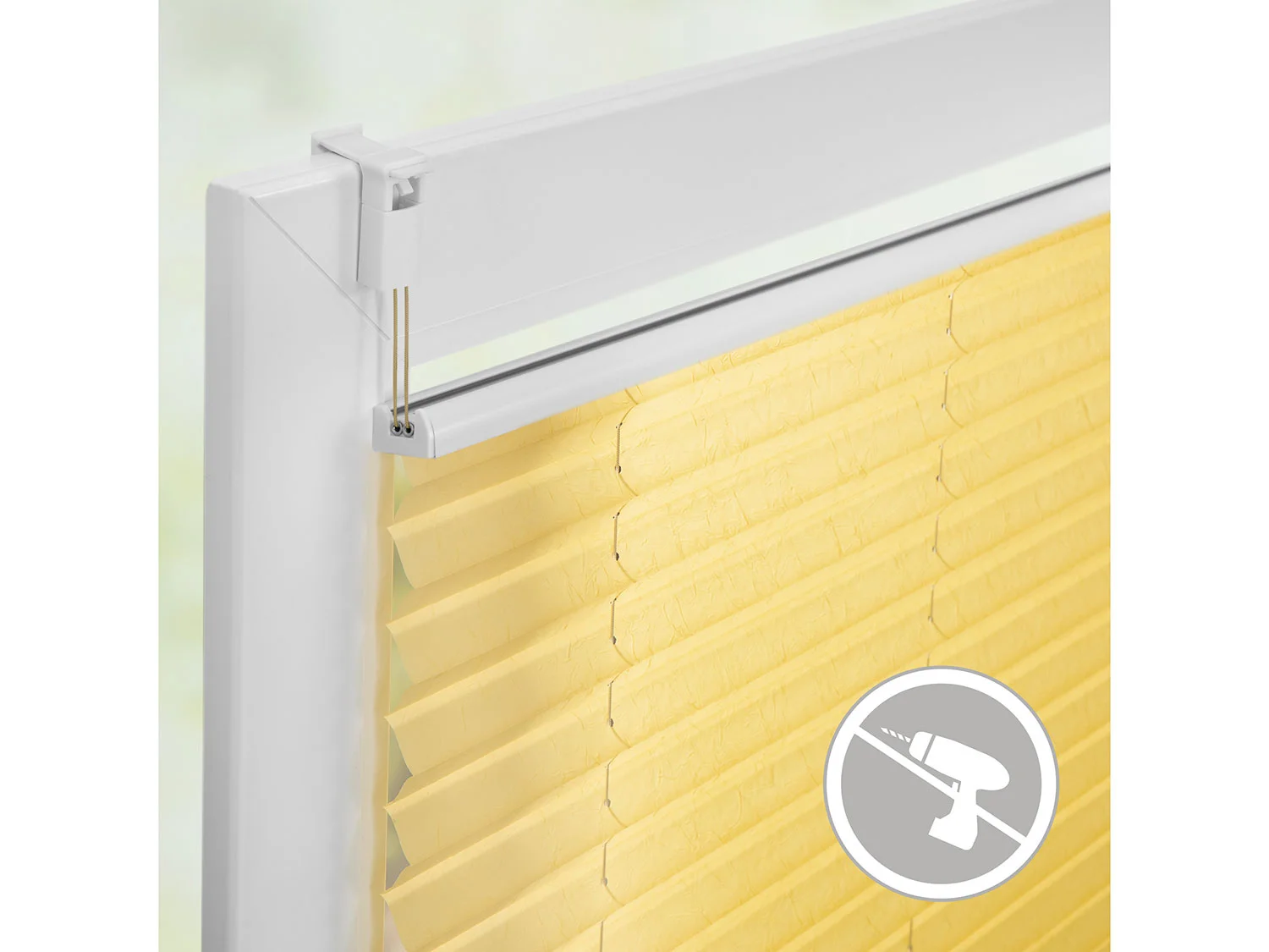 LICHTBLICK Plissee Klemmfix, ohne (Gelb, 55x130 cm) – Bild 4 von 4