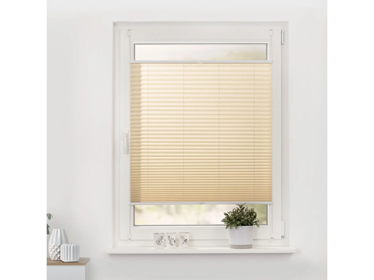 LICHTBLICK Plissee Klemmfix, ohne (Creme, 95x130 cm) – Bild 2 von 4