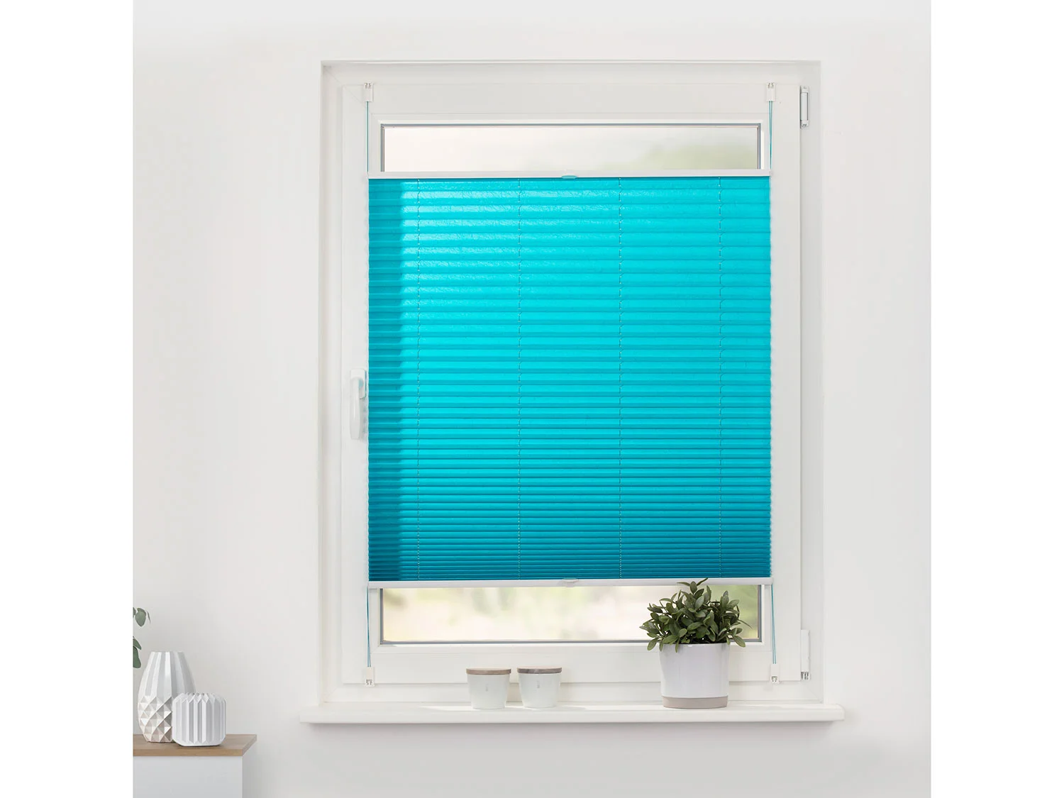 LICHTBLICK Plissee Klemmfix, ohne (Blau, 95x130 cm) – Bild 2 von 4