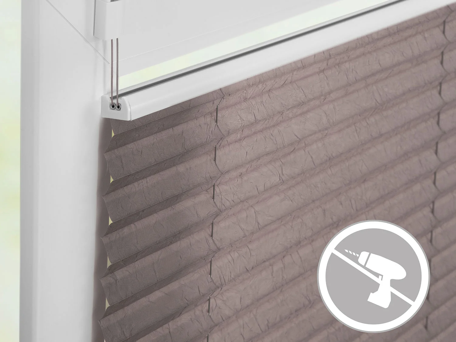LICHTBLICK Plissee Klemmfix, ohne (Taupe, 90x130 cm) – Bild 4 von 4