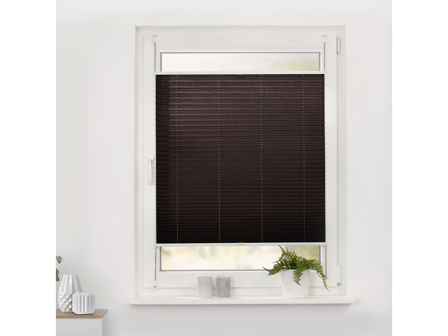 LICHTBLICK Plissee Klemmfix, ohne (Braun, 95x130 cm) – Bild 2 von 4