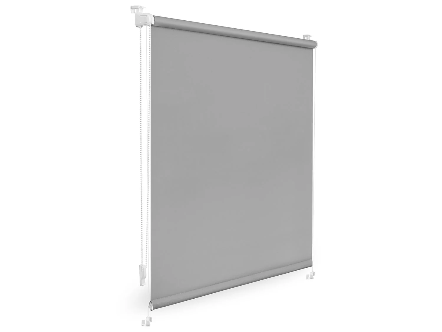 LICHTBLICK Rollo Klemmfix, ohne Bohren, verspannt, Verdunkelung (Grau, 60 x 150 cm) – Bild 3 von 4