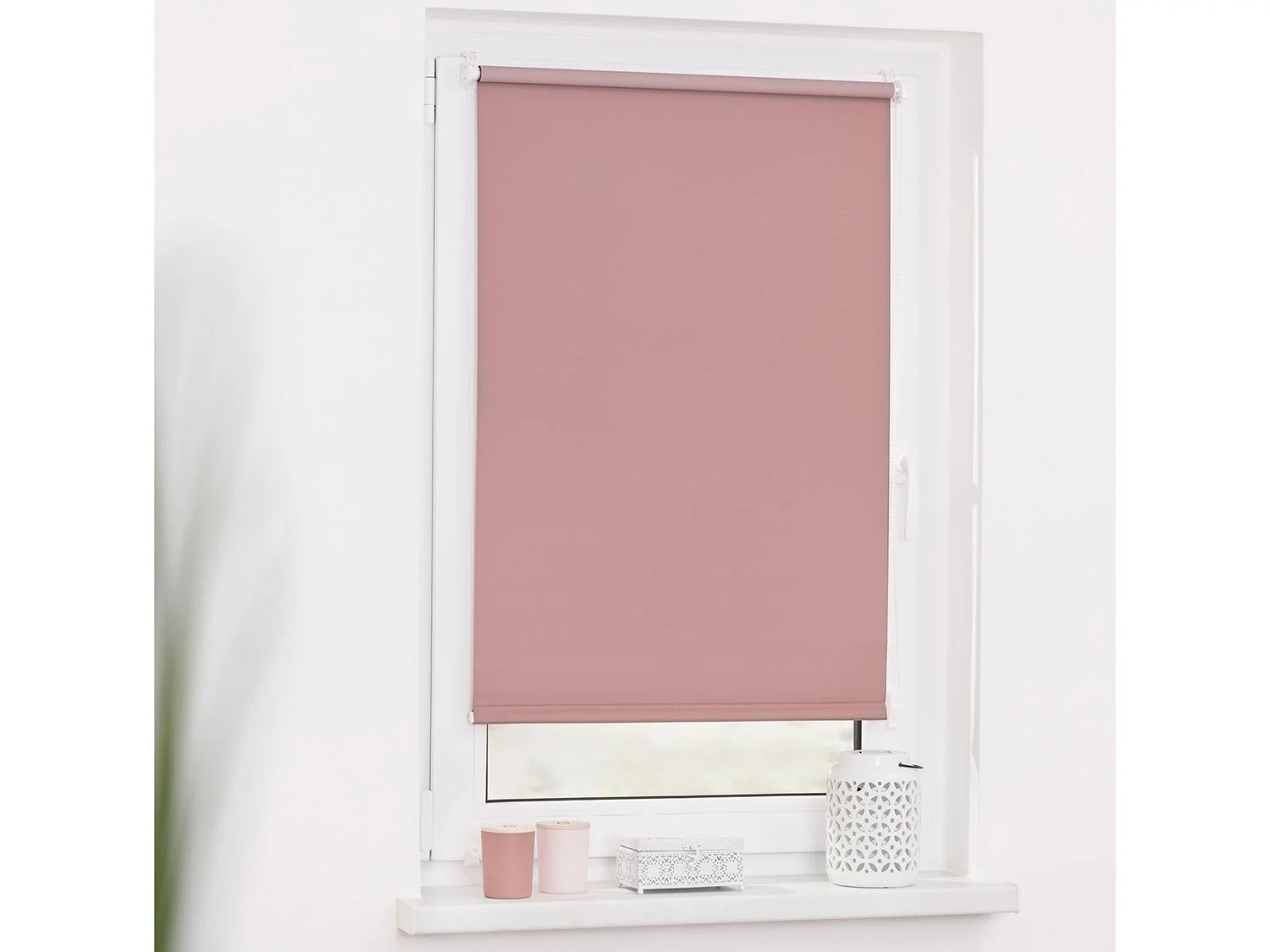 LICHTBLICK Rollo Klemmfix, ohne Bohren, verspannt, Verdunkelung (Altrosa, 80 x 150 cm) – Bild 2 von 4