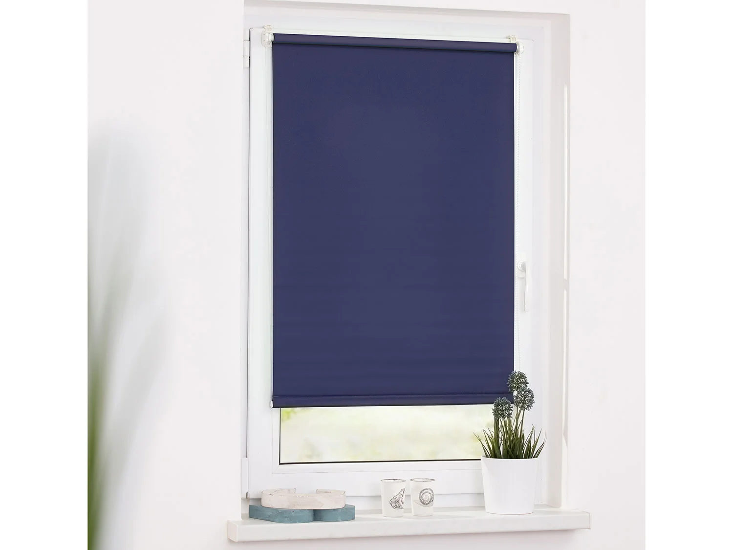 LICHTBLICK Rollo Klemmfix, ohne Bohren, verspannt, Verdunkelung (Blau, 70 x 150 cm) – Bild 2 von 4
