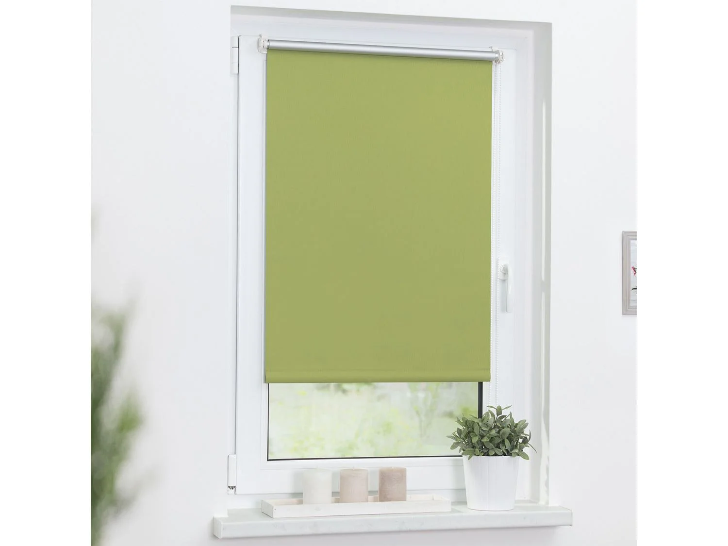 LICHTBLICK Thermo-Rollo Klemmfix, Grün, 50x150 cm – Bild 3 von 4