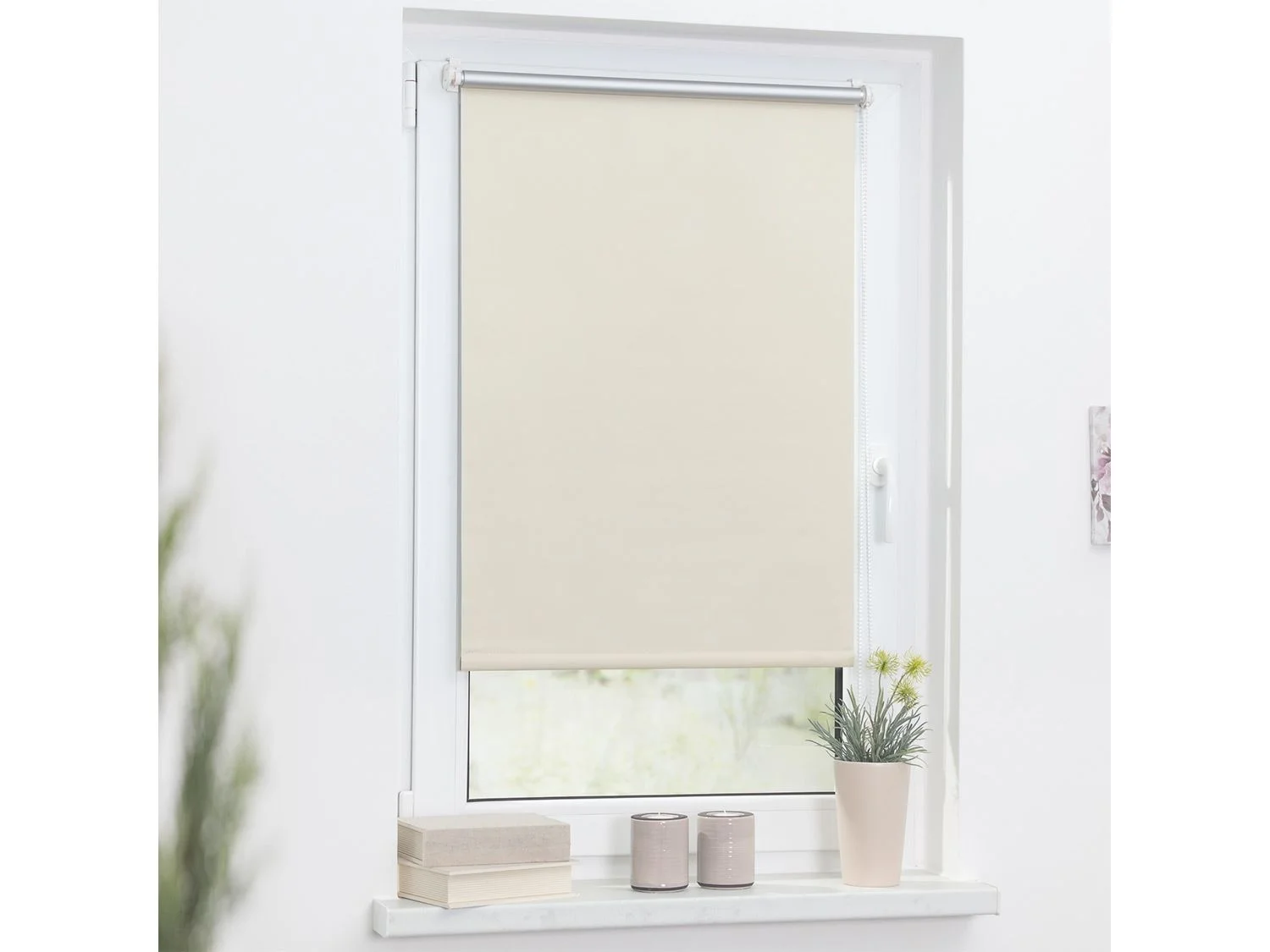 LICHTBLICK Thermo-Rollo Klemmfix, ohne Bohren, Verdunkelung (Creme, 60x150 cm) – Bild 3 von 4