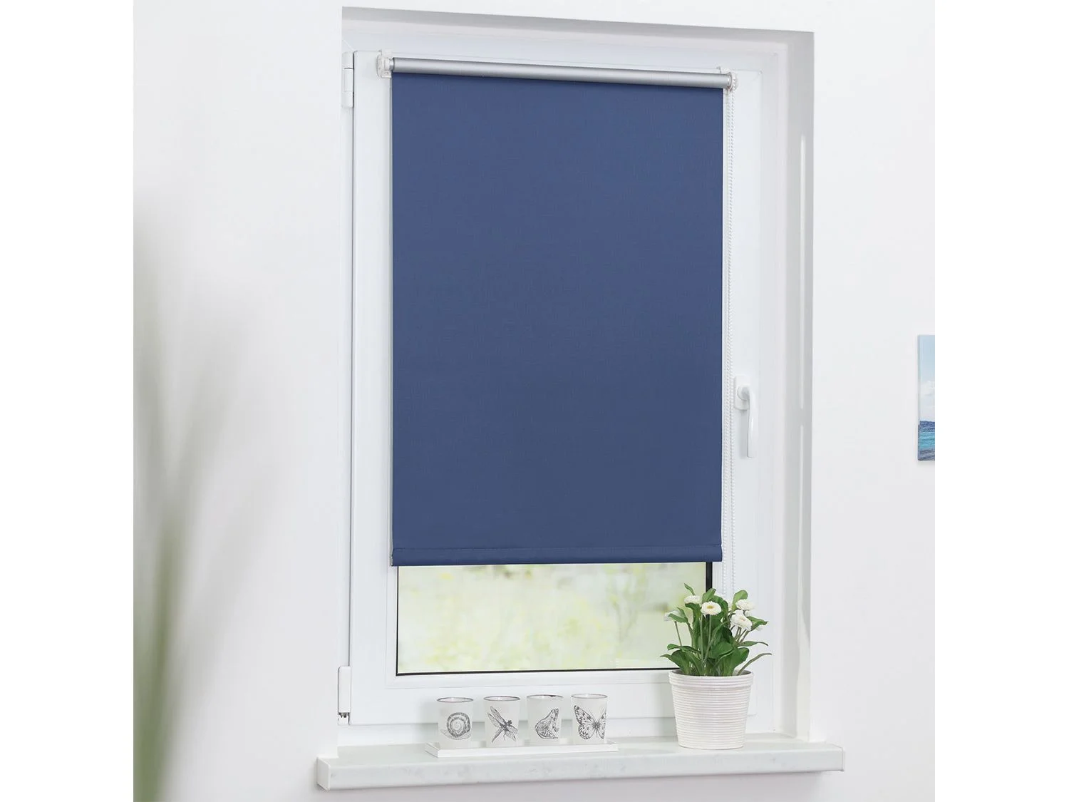 LICHTBLICK Thermo-Rollo Klemmfix, Blau, 60x220 cm – Bild 3 von 4