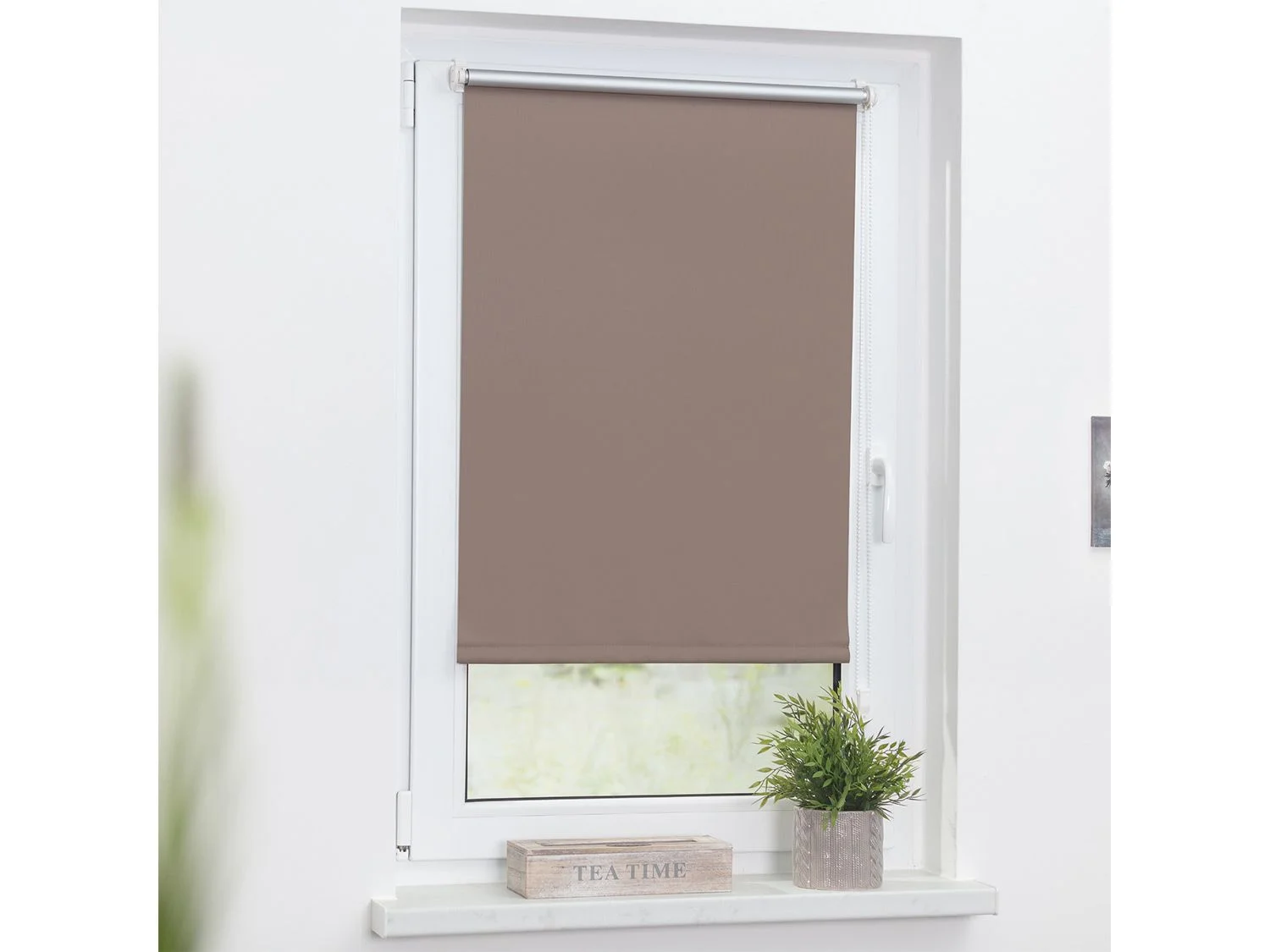 LICHTBLICK Thermo-Rollo Klemmfix, ohne Bohren, Verdunkelung (Taupe, 70x150 cm) – Bild 4 von 4