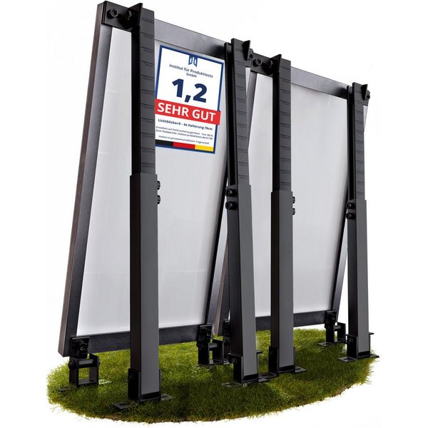 Lichtblicker Solarmodul-Halterung Balkonkraftwerk Halterung für 2x Solarmodule. Wand, Balkon, Flachdach, (verstellbar von 42 bis 70 cm, geeignet für Balkon, Wan