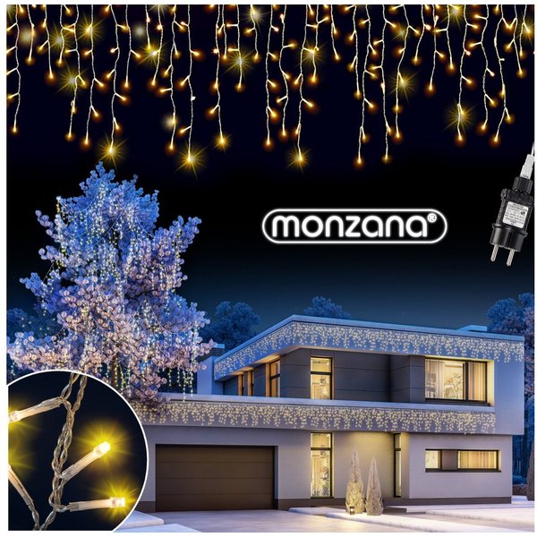monzana Lichterkette Monzana, Lichterkette 400 LED Stromsparend IP44 Regenlichterkette