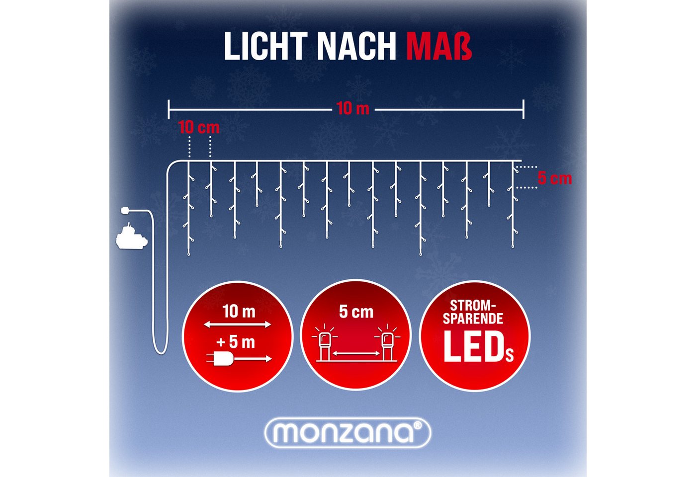 monzana Lichterkette Monzana, Lichterkette 400 LED Stromsparend IP44 Regenlichterkette – Bild 2 von 5