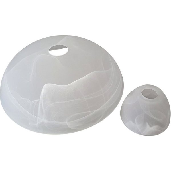 Lichthandel Hoch Lampenschirm Fluterglas Set E14-E27 Leseleuchte & Oberlicht incl. Adapterringe, Fluterglas Komplett Set