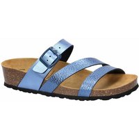 LICO Damen Pantolette Natural Glitter, Größe 36 in Blau