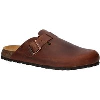 LICO Herren Pantolette Bioline Clog Leather, Größe 40 in Braun