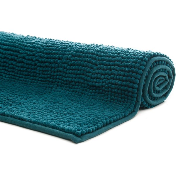 liebling Badematte, Fußbodenheizung geeignet, Polyester, rechteckig, Antirutsch-Beschichtung, sehr Saugfähig, Größe: 50x70 cm, petrol