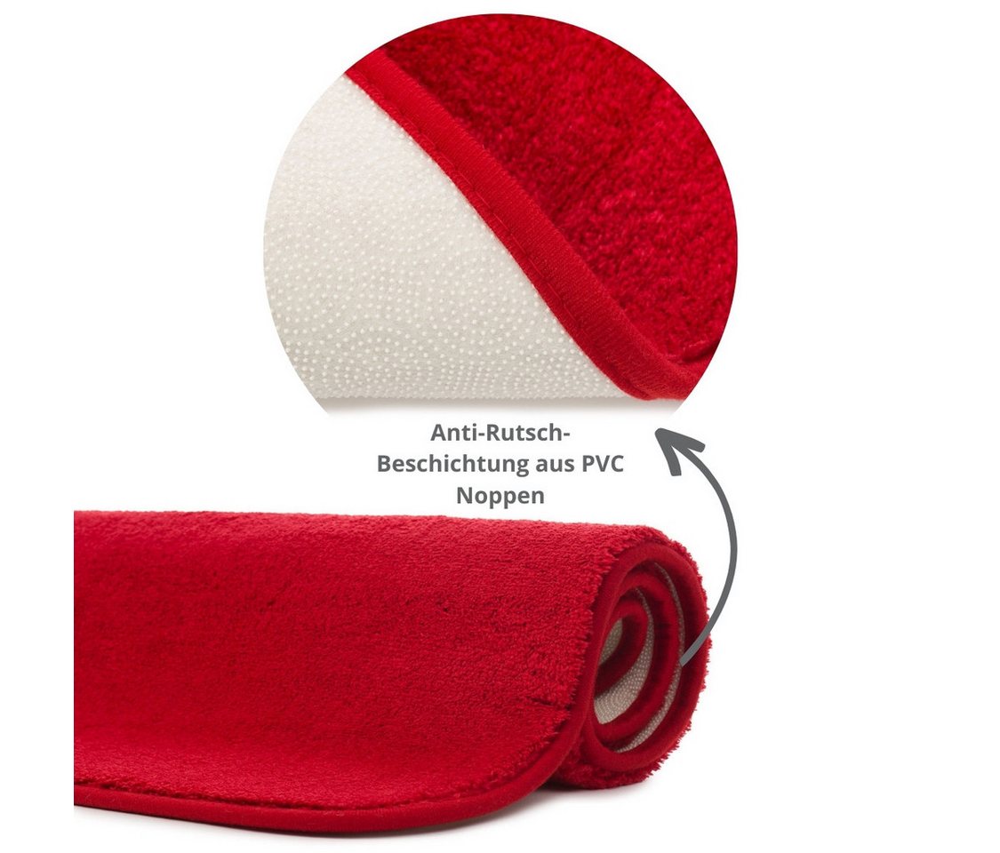 liebling Badematte Badteppich Santos, rutschhemmend beschichtet, schnell trocknend, Polyester, mit Ausschnitt, starke Saugfähigkeit, formstabil, in vielen Farbe – Bild 4 von 5