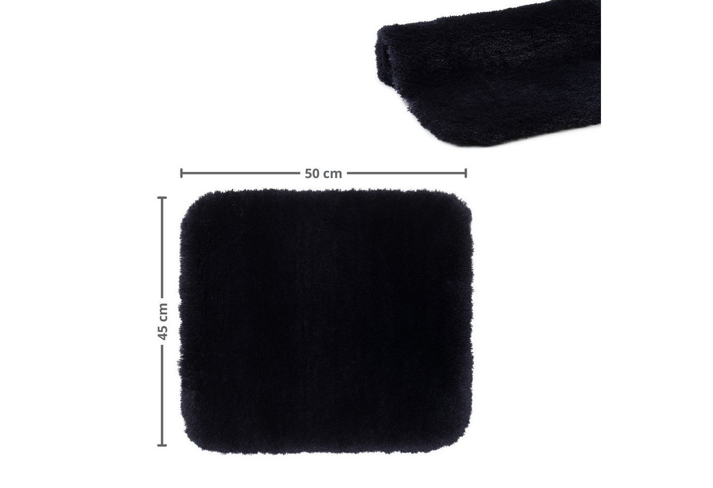 liebling Badematte Superior, rutschhemmend beschichtet, schnell trocknend, strapazierfähig, fußbodenheizungsgeeignet, Polyester, rechteckig, kuschelig weiches P – Bild 3 von 5