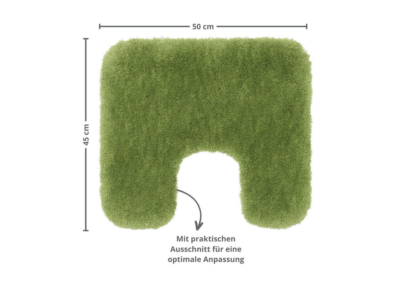 liebling Badematte Superior, rutschhemmend beschichtet, schnell trocknend, strapazierfähig, fußbodenheizungsgeeignet, Polyester, mit Ausschnitt, kuschelig weich – Bild 3 von 5