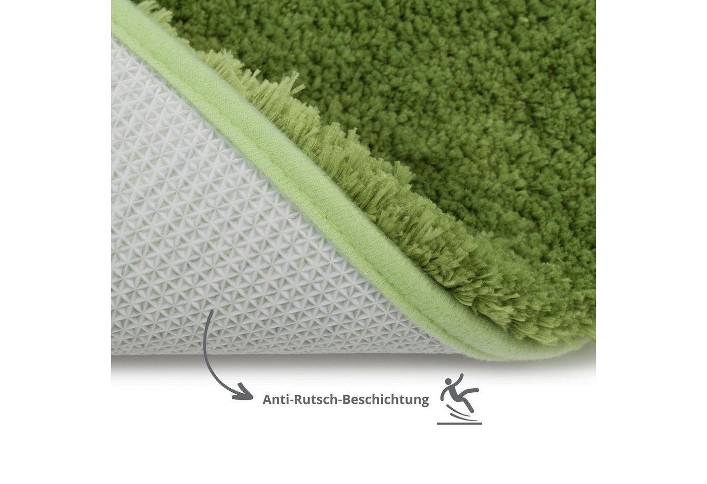 liebling Badematte Superior, rutschhemmend beschichtet, schnell trocknend, strapazierfähig, fußbodenheizungsgeeignet, Polyester, mit Ausschnitt, kuschelig weich – Bild 5 von 5