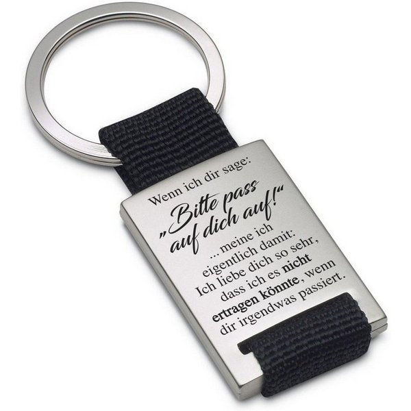 Lieblingsmensch Schlüsselanhänger Wenn ich dir sage: „Bitte pass auf dich auf!" - liebevoll & romantisch