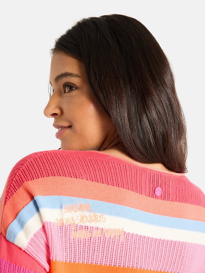 Lieblingsstück Kurzarmpullover DelphineL mit Rundhals, Streifendesign – Bild 3 von 5