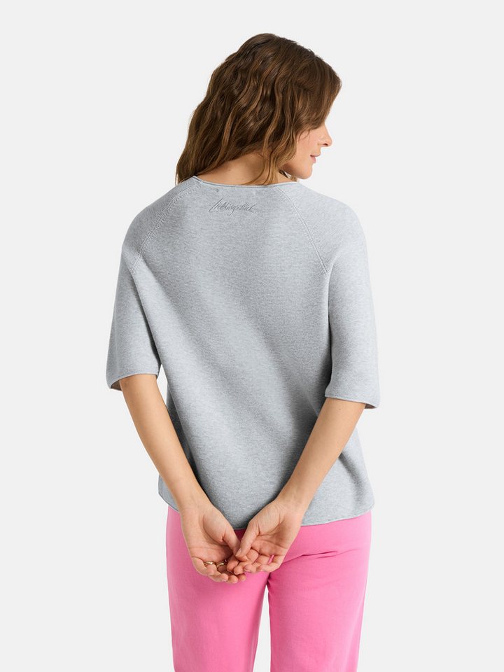Lieblingsstück Kurzarmpullover KleraEP Halbarm mit Rundhals, unifarben – Bild 2 von 5