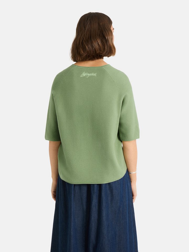 Lieblingsstück Kurzarmpullover KleraEP Halbarm mit Rundhals, unifarben – Bild 2 von 5