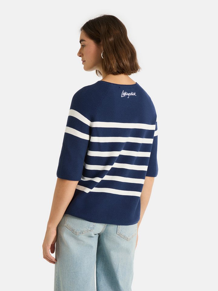 Lieblingsstück Kurzarmpullover KlerariEP Halbarm mit Rundhals, gestreift – Bild 2 von 5