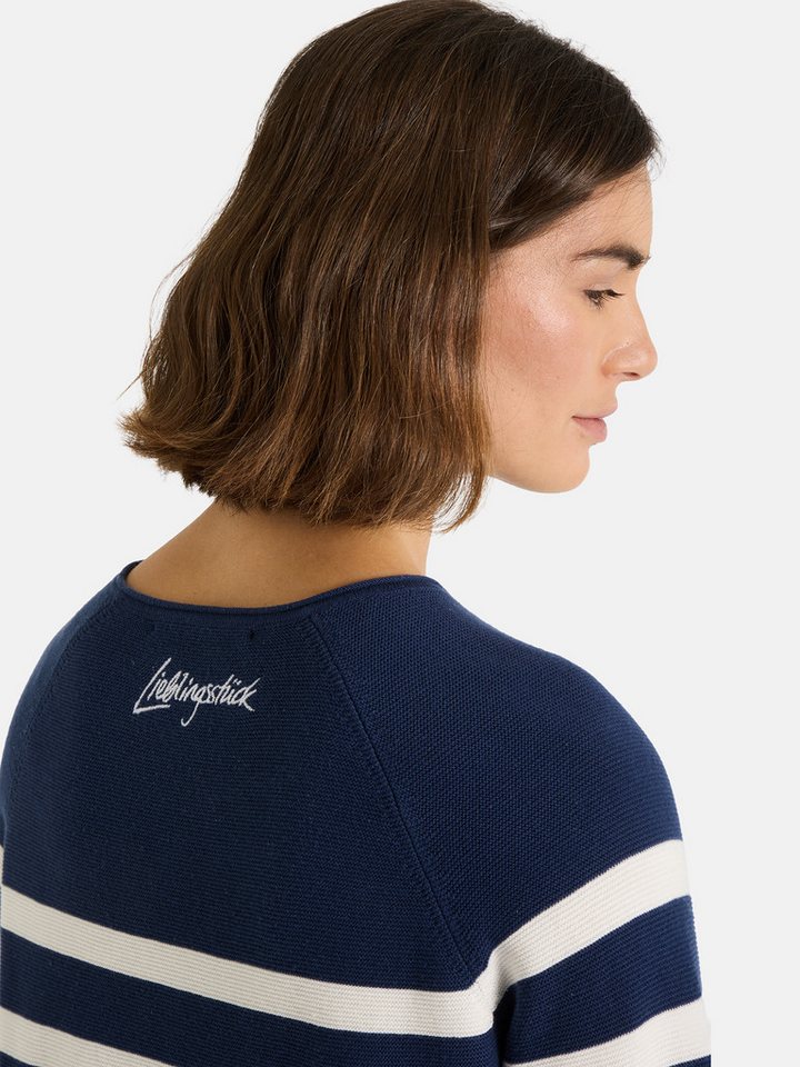 Lieblingsstück Kurzarmpullover KlerariEP Halbarm mit Rundhals, gestreift – Bild 4 von 5