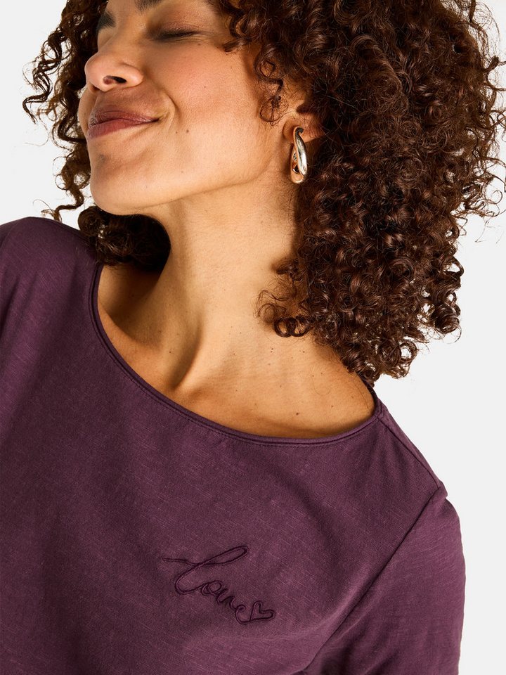 Lieblingsstück Rundhalsshirt CandiceEP mit Statement-Stickerei und im Batik-Look – Bild 2 von 5