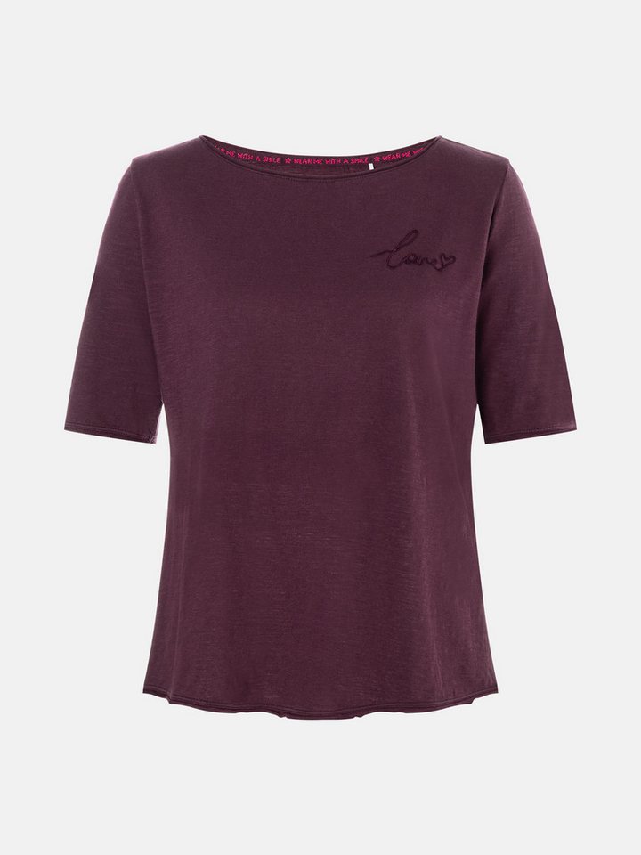Lieblingsstück Rundhalsshirt CandiceEP mit Statement-Stickerei und im Batik-Look – Bild 4 von 5