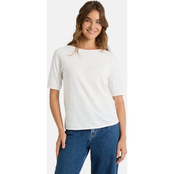 Lieblingsstück Rundhalsshirt CandiceEP mit Statement-Stickerei und im Batik-Look