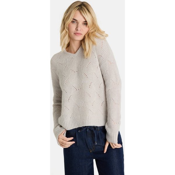 Lieblingsstück Strickpullover SölveL mit Alpaka, dezentes Lochmuster, V-Neck