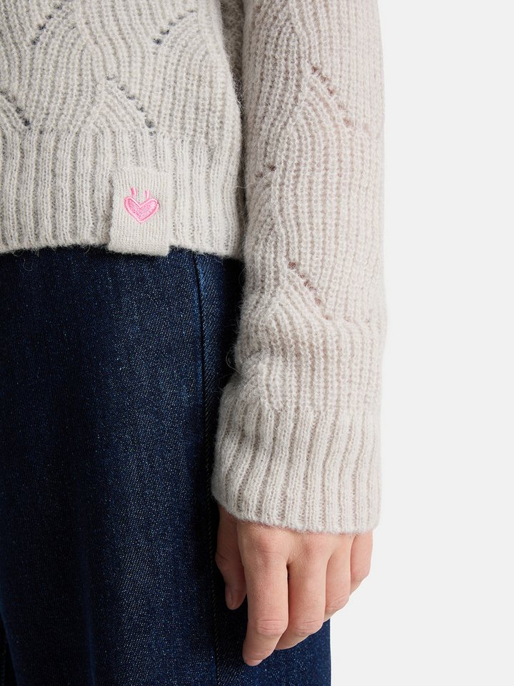 Lieblingsstück Strickpullover SölveL mit Alpaka, dezentes Lochmuster, V-Neck – Bild 3 von 5