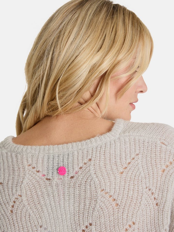 Lieblingsstück Strickpullover SölveL mit Alpaka, dezentes Lochmuster, V-Neck – Bild 4 von 5