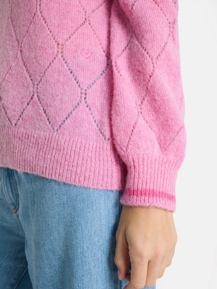 Lieblingsstück Strickpullover TilbeL mit Alpaka, Rautenmuster – Bild 3 von 5