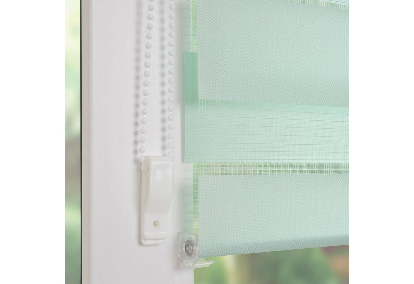 Doppelrollo Klemmfix-Duo-Rollo, Liedeco, Lichtschutz, ohne Bohren, Klemmfix, 1 Stück – Bild 5 von 5