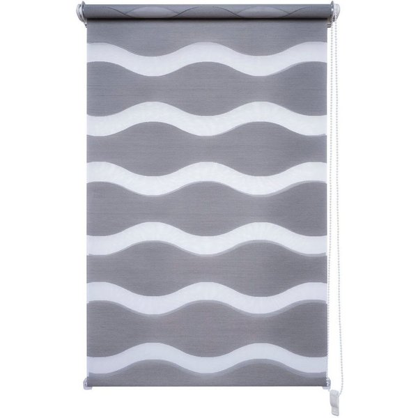 Doppelrollo Wave, Liedeco, Lichtschutz, ohne Bohren, freihängend, Klemmfix, Klemmfix-DUO-Rollo, Doppelrollo "Wave"