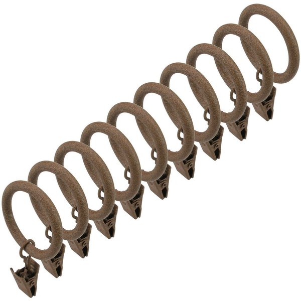 Liedeco Gardinenring, Gardinenstangen, (Set, 10-St., mit Klammern), für Gardinenstangen Ø 16 mm