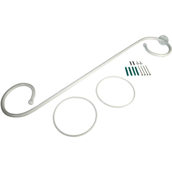 Liedeco Gardinenstange Baldachingarnitur, Ø 12 mm, 1-läufig, Fixmaß, mit Bohren, verschraubt, Metall