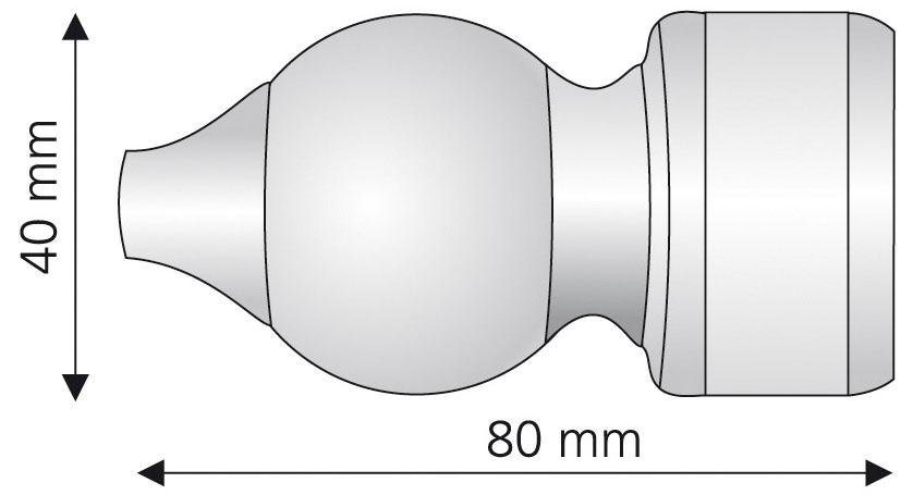 Liedeco Gardinenstangen-Endstück, Gardinen, (Set, 2-St), für Gardinenstange Ø 28 mm – Bild 2 von 3