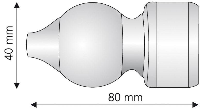 Liedeco Gardinenstangen-Endstück, Gardinen, (Set, 2-St), für Gardinenstange Ø 28 mm – Bild 2 von 3