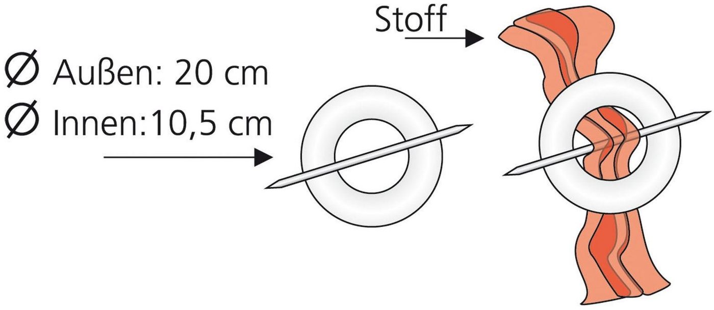 Liedeco Raffspange, Gardinen, Vorhänge, (1-tlg), aus Holz – Bild 2 von 3