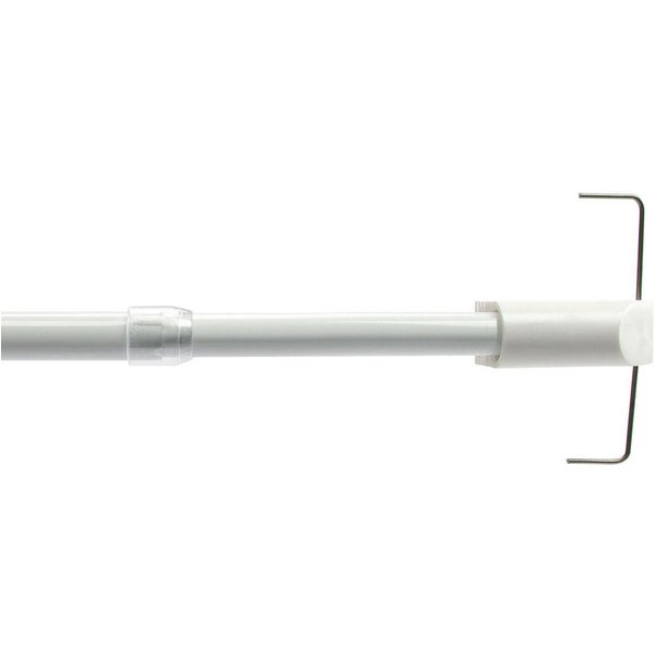 Liedeco Scheibenstange, Ø 12 mm, 1-läufig, ausziehbar, ohne Bohren, geklemmt, Kunststoff, Metall